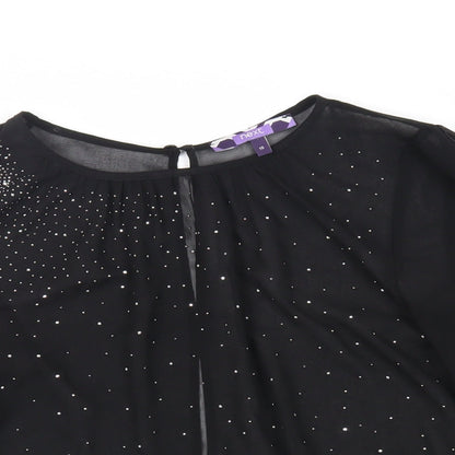 Womens UK Size 10 NEXT Black Basic Blouse