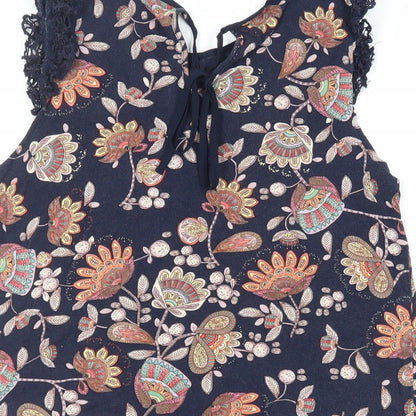 Womens UK Size S Oasis Blue Basic Blouse