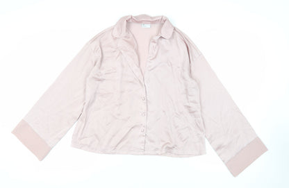 Womens UK Size 10 ASOS Pink Basic Button-Up