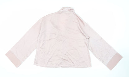 Womens UK Size 10 ASOS Pink Basic Button-Up