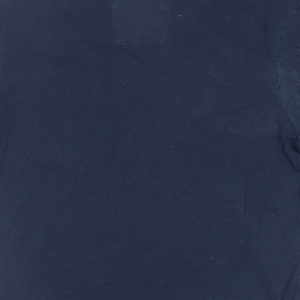 Selected Homme Mens Blue Cotton T-Shirt Size XS Crew Neck - Pocket Detail