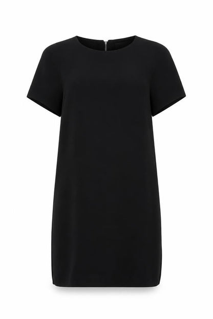 Red Herring Womens Black Polyester Shift Size 12 Round Neck Zip