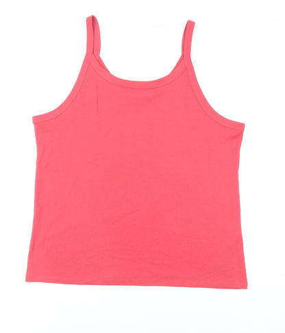 Womens UK Size 22 Marks and Spencer Red Camisole Tank