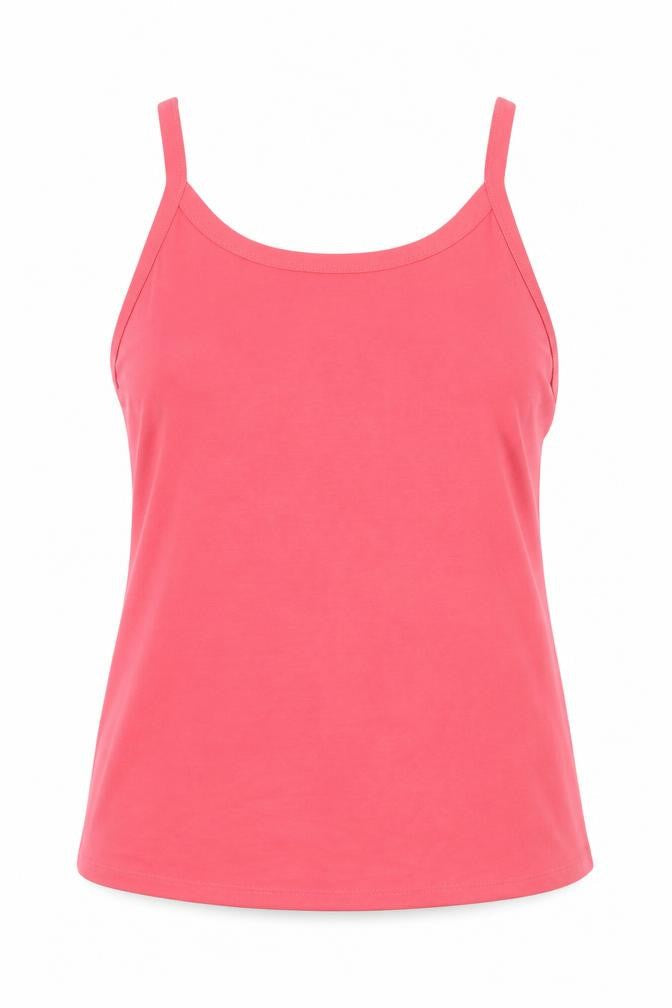 Marks & Spencer Womens Red Cotton Camisole Tank Size 22 Scoop Neck