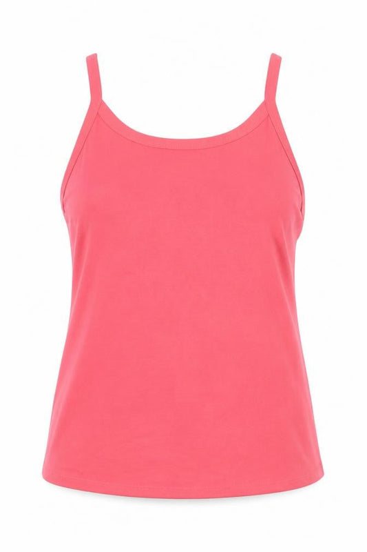 Marks & Spencer Womens Red Cotton Camisole Tank Size 22 Scoop Neck