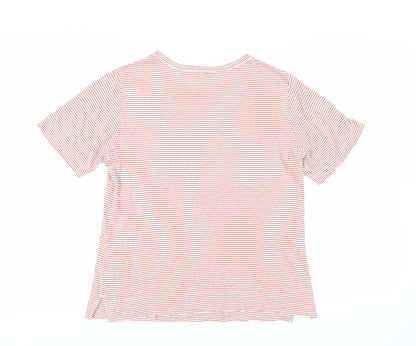 Womens UK Size 10 Marks and Spencer Red Basic T-Shirt