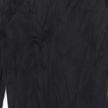 H&M Womens Black Viscose Shirt Dress Size XS Collared Pullover