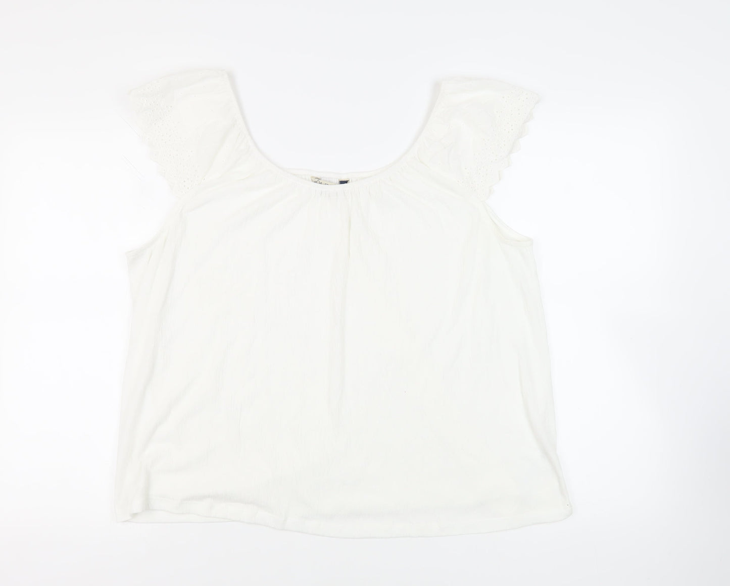 Womens UK Size 18 M&Co White Basic Blouse