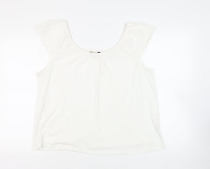 Womens UK Size 18 M&Co White Basic Blouse