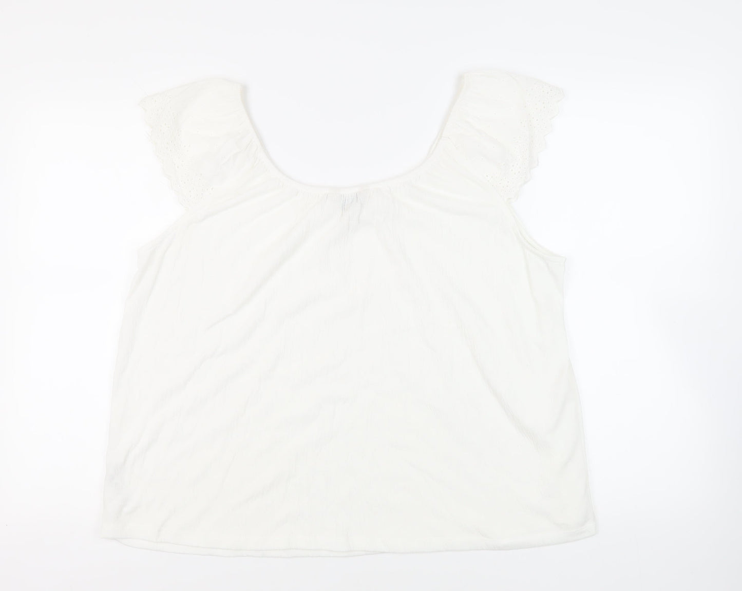 Womens UK Size 18 M&Co White Basic Blouse