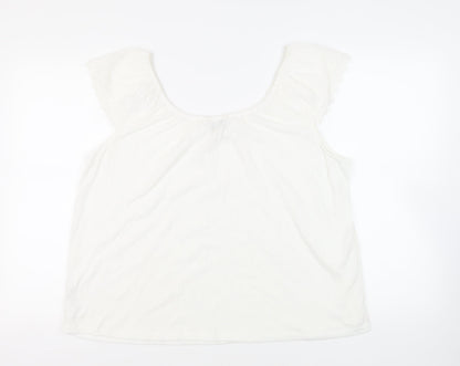 Womens UK Size 18 M&Co White Basic Blouse