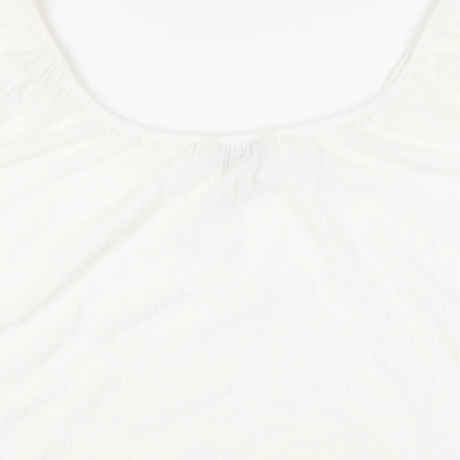 Womens UK Size 18 M&Co White Basic Blouse