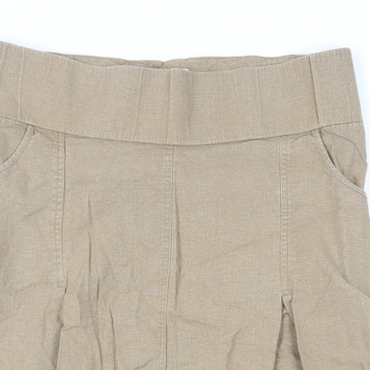 Noppies Womens Beige Linen A-Line Skirt Size XS - Maternity Elastic Waist