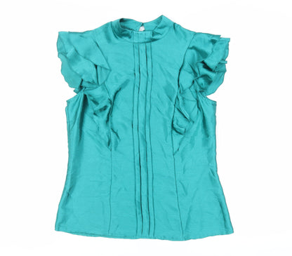 Womens UK Size 12 Marks and Spencer Green Basic Blouse