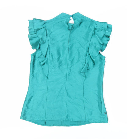 Womens UK Size 12 Marks and Spencer Green Basic Blouse