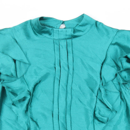 Womens UK Size 12 Marks and Spencer Green Basic Blouse