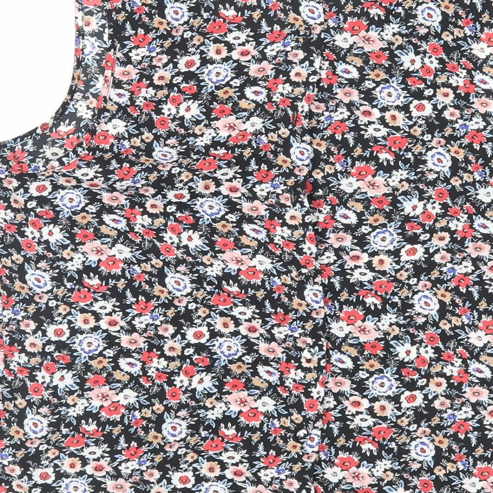 Womens UK Size 10 New Look Black Basic Blouse