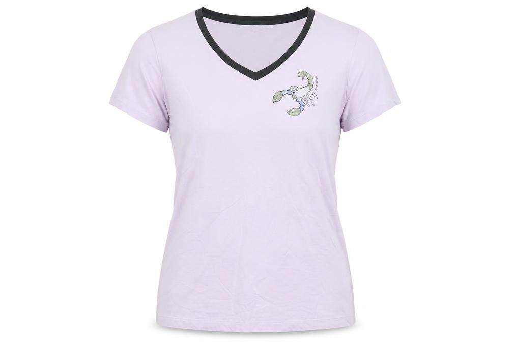 Next Womens Purple Cotton Basic T-Shirt Size 8 V-Neck - Scorpion