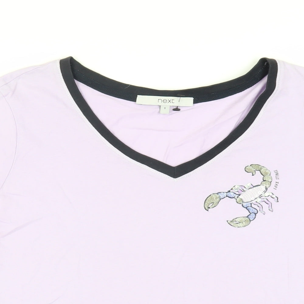 Womens UK Size 8 NEXT Purple Basic T-Shirt