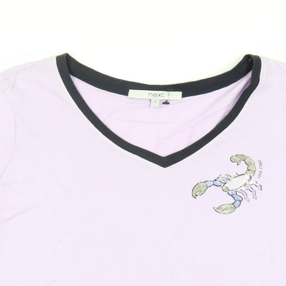 Womens UK Size 8 NEXT Purple Basic T-Shirt
