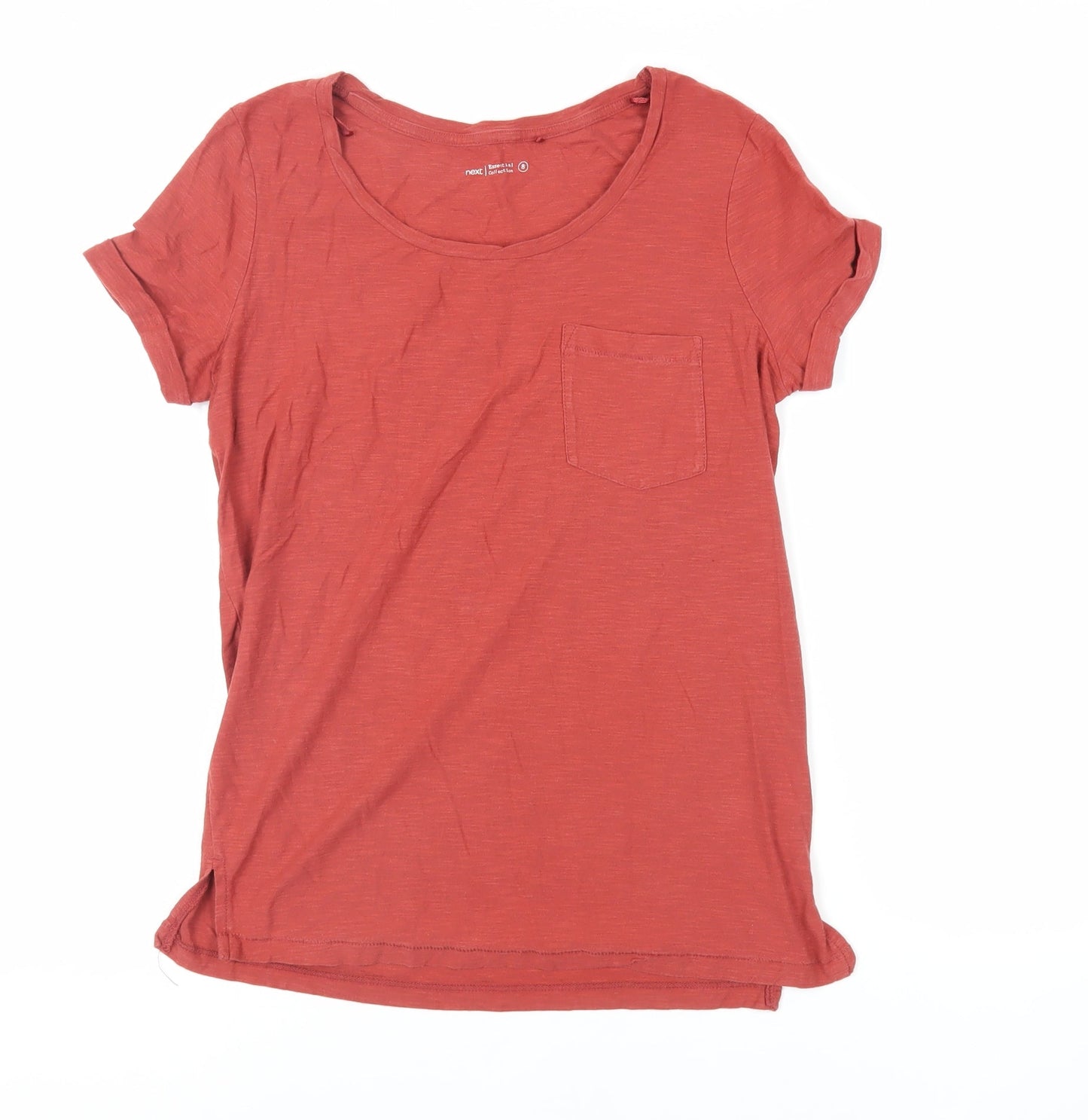 Womens UK Size 8 NEXT Red Basic T-Shirt