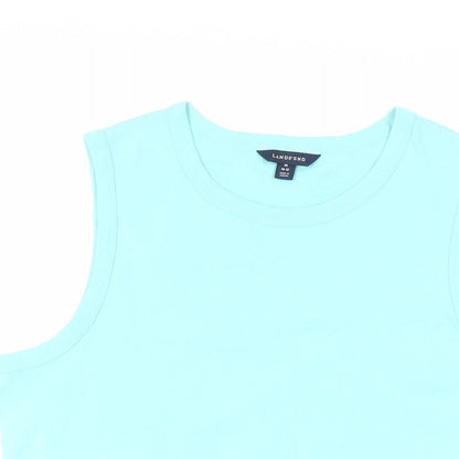 Lands' End Womens Green Cotton Basic Tank Size M Round Neck