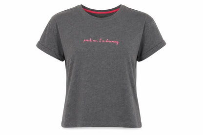 Marks & Spencer Womens Grey Solid Cotton Top Pyjama Top Size S