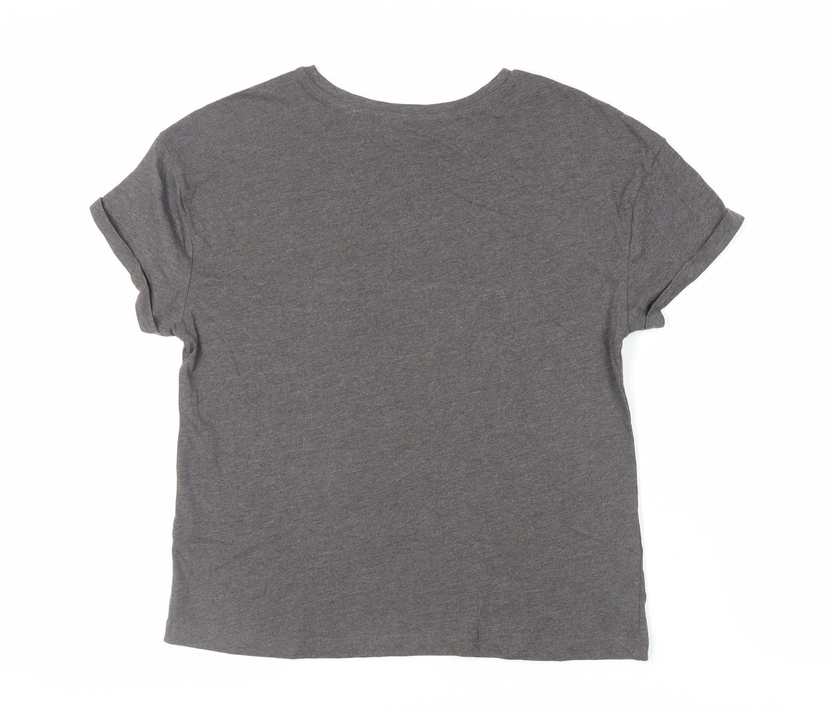 Marks & Spencer Womens Grey Solid Cotton Top Pyjama Top Size S