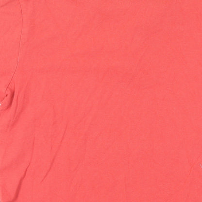 Springfield Mens Red Cotton Polo Size M Collared Button