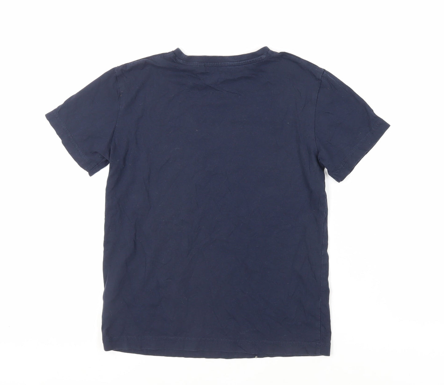 NEXT Boys Blue Cotton Pullover T-Shirt Size 9 Years Crew Neck Pullover - Star Wars Christmas