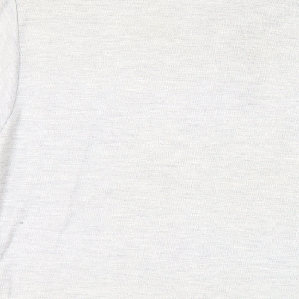 English Teddy Bear Company Mens Grey Polyester Polo Size S Collared Button - Logo