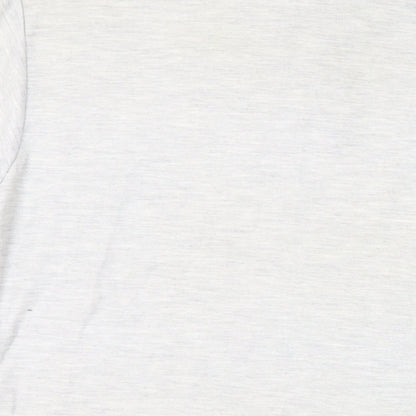 English Teddy Bear Company Mens Grey Polyester Polo Size S Collared Button - Logo