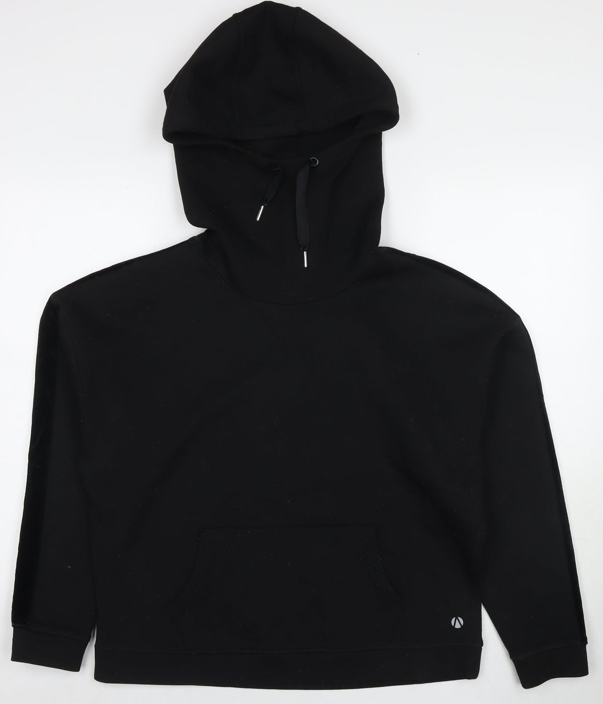 Marks & Spencer Womens Black Polyester Pullover Hoodie Size 14 Pullover