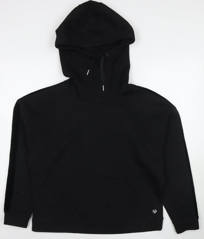Marks & Spencer Womens Black Polyester Pullover Hoodie Size 14 Pullover