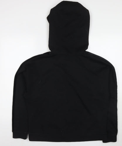Marks & Spencer Womens Black Polyester Pullover Hoodie Size 14 Pullover