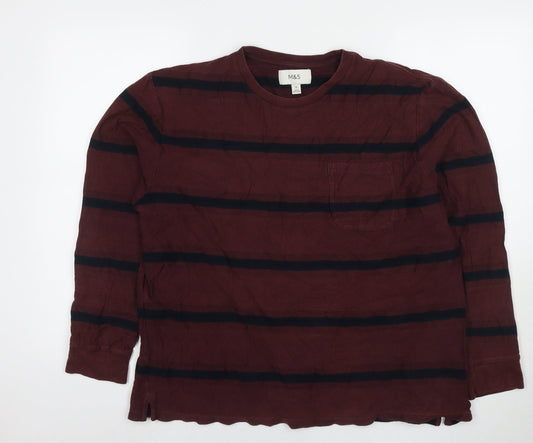 Mens UK Size XL Marks and Spencer Brown Pullover Sweatshirt