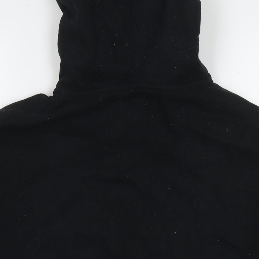 Topman Mens Black Cotton Full Zip Hoodie Size S