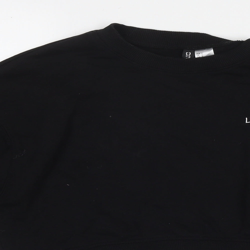 Womens UK Size S Divided by H&M Black Pullover Sweatshirt