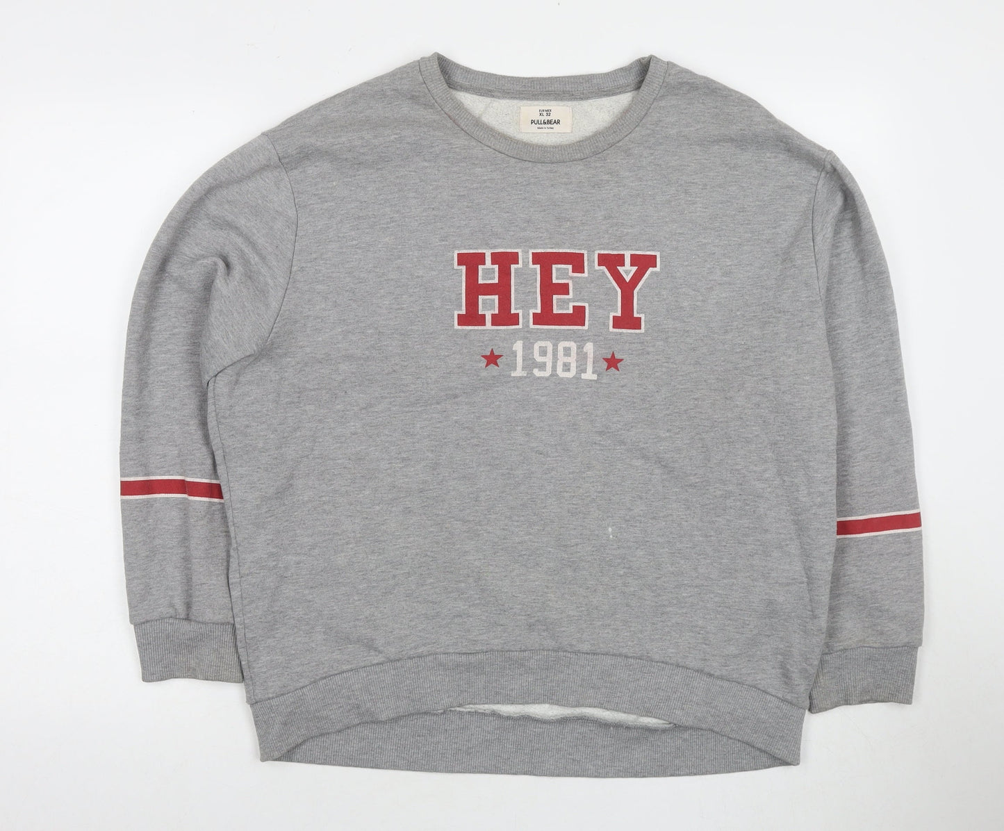 Womens UK Size XL Pull&Bear Grey Pullover Sweatshirt