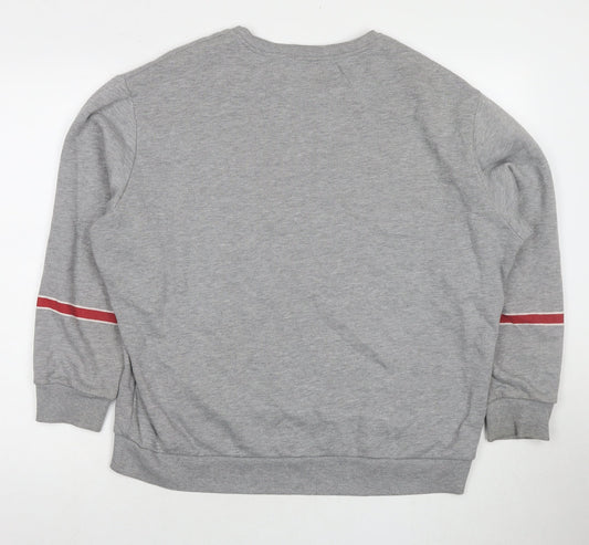 Womens UK Size XL Pull&Bear Grey Pullover Sweatshirt