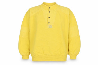 Clark Womens Yellow Cotton Pullover Sweatshirt Size M Snap