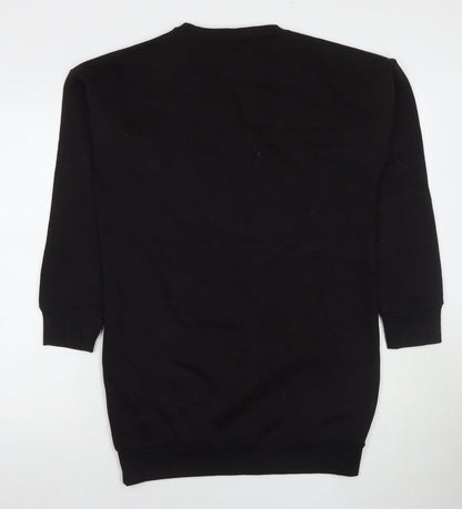 Be Jealous Womens Black Cotton Pullover Sweatshirt Size S Pullover - Let's Get Merry Christmas Tunic Size S/M