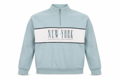 New Look Womens Blue Polyester Pullover Sweatshirt Size 8 Pullover - New York