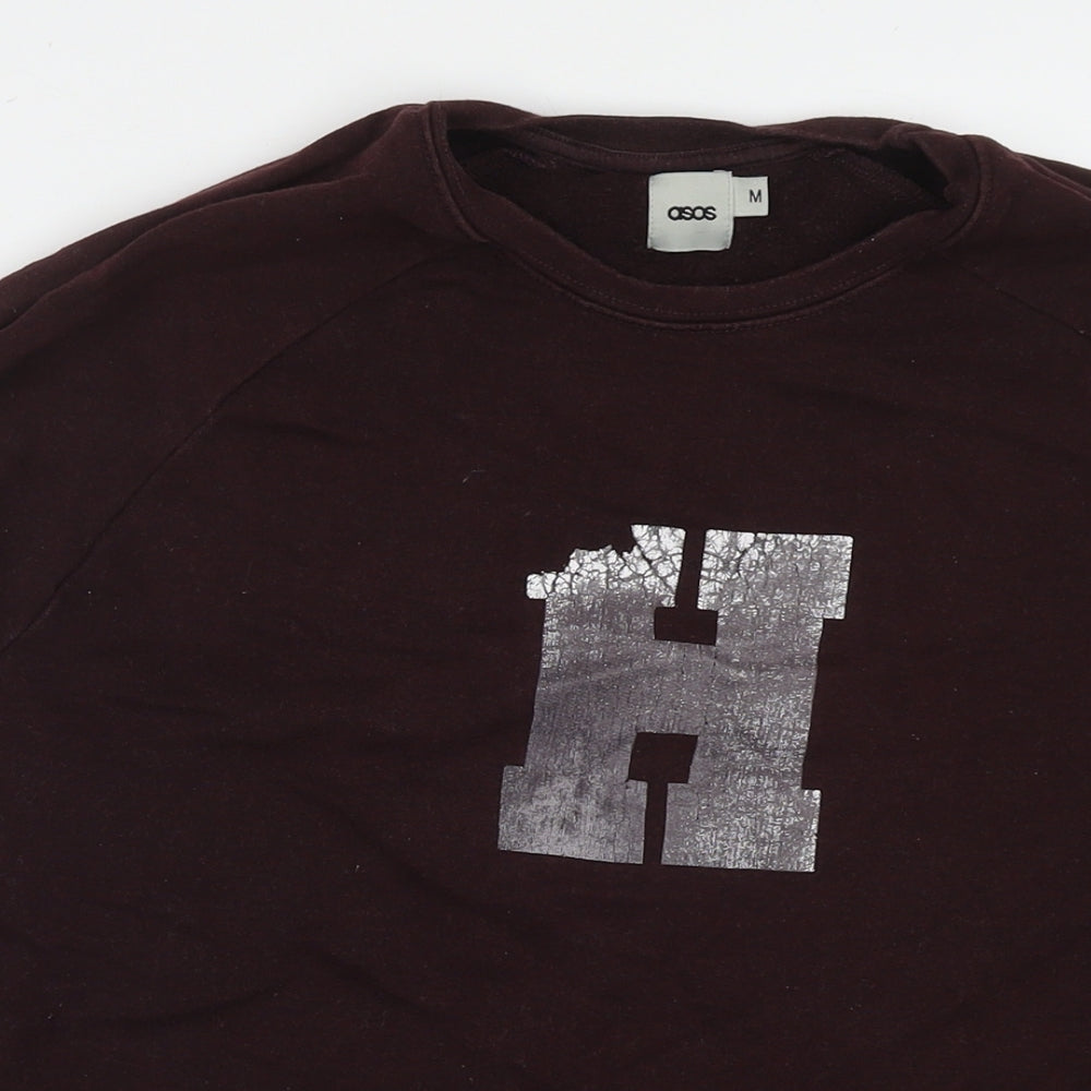 Mens UK Size M ASOS Red Pullover Sweatshirt