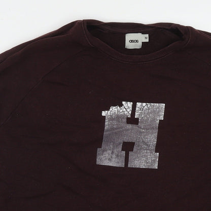 Mens UK Size M ASOS Red Pullover Sweatshirt