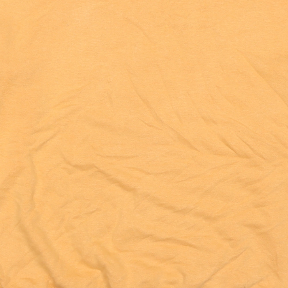 H&M Girls Orange Cotton Pullover Hoodie Size 10-11 Years Pullover - Age 10-12 Years