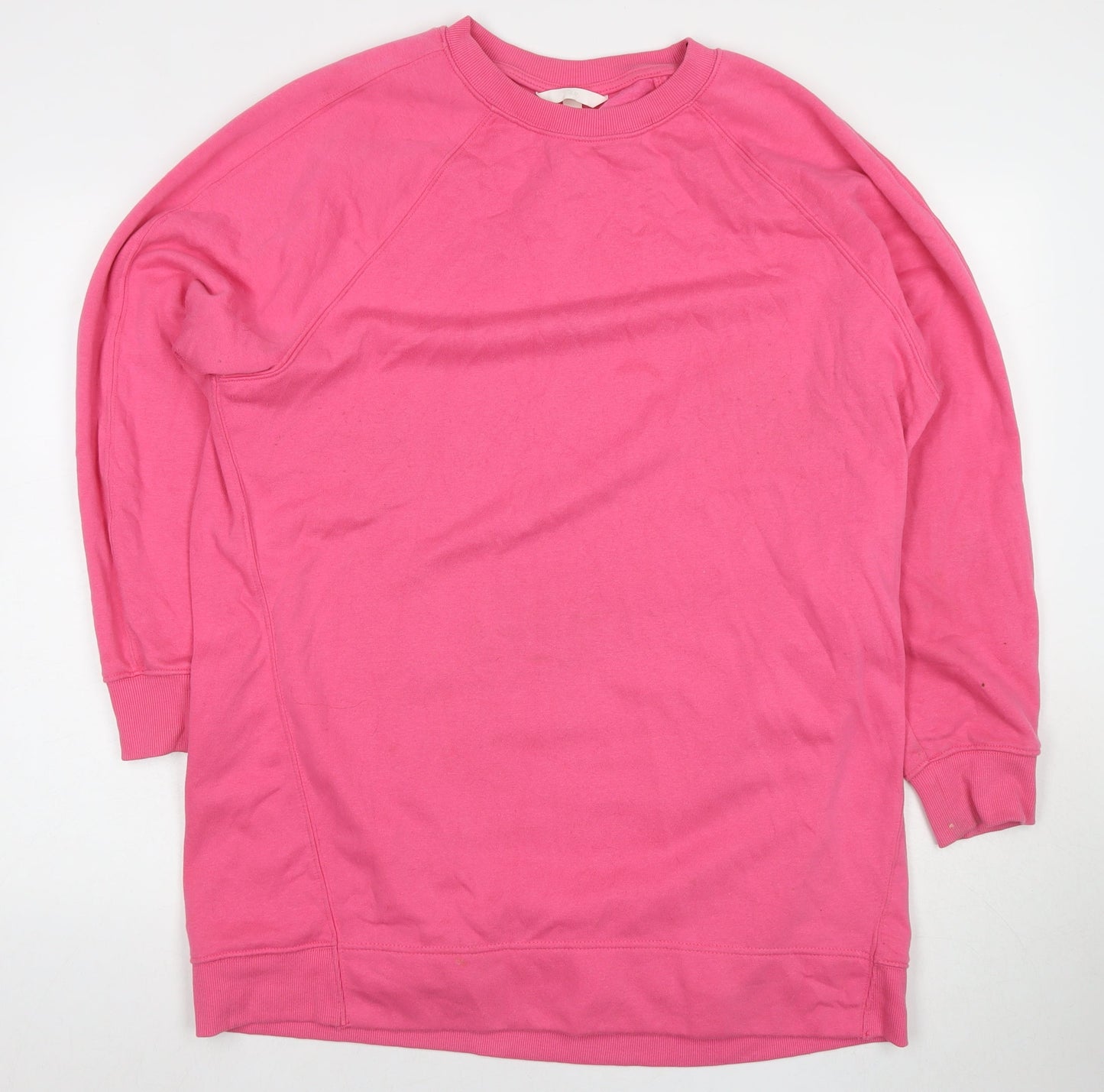 H&M Womens Pink Cotton Pullover Sweatshirt Size L Pullover
