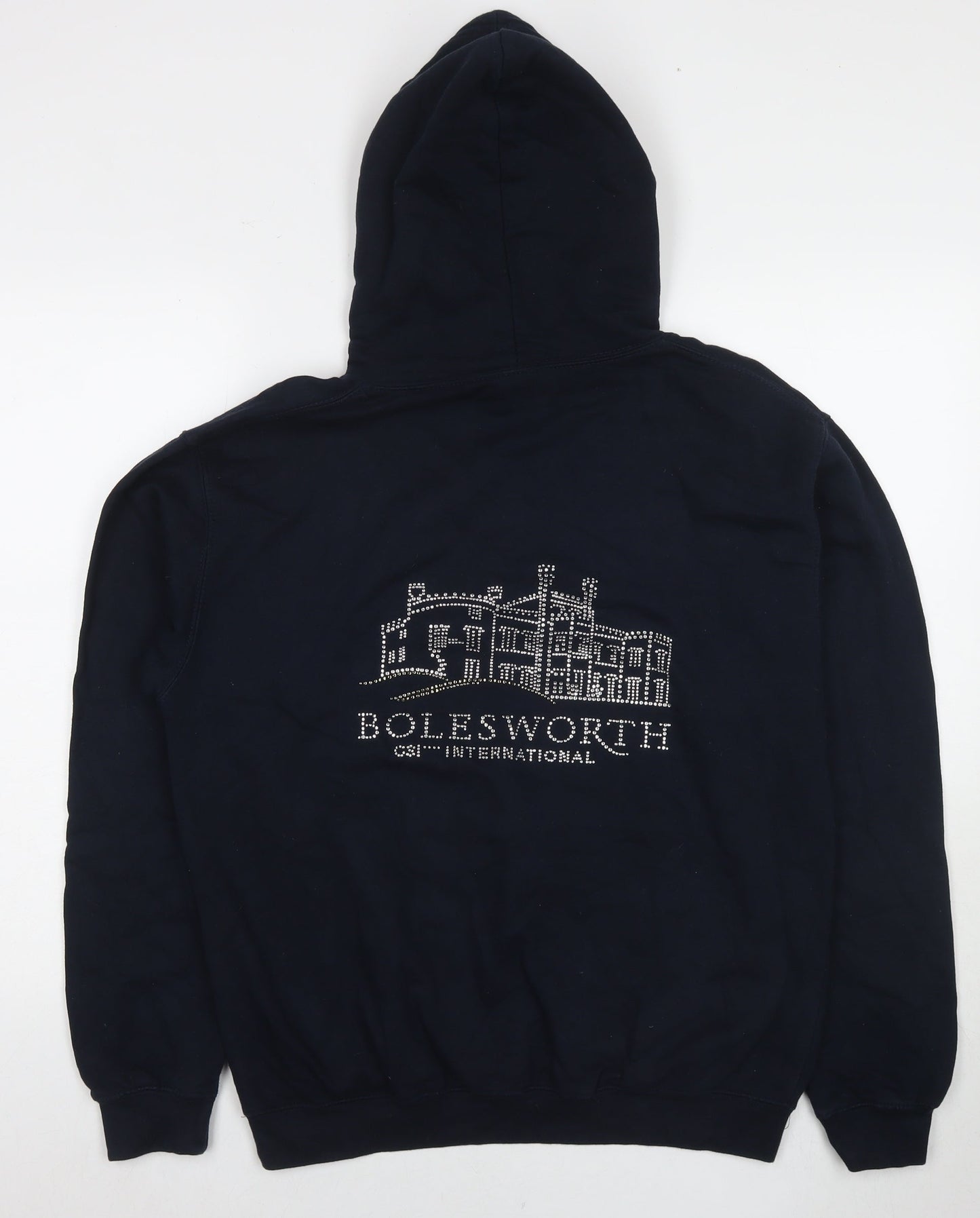 Bolesworth Womens Blue Cotton Pullover Hoodie Size M Pullover - Embellishment Detail