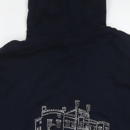 Bolesworth Womens Blue Cotton Pullover Hoodie Size M Pullover - Embellishment Detail