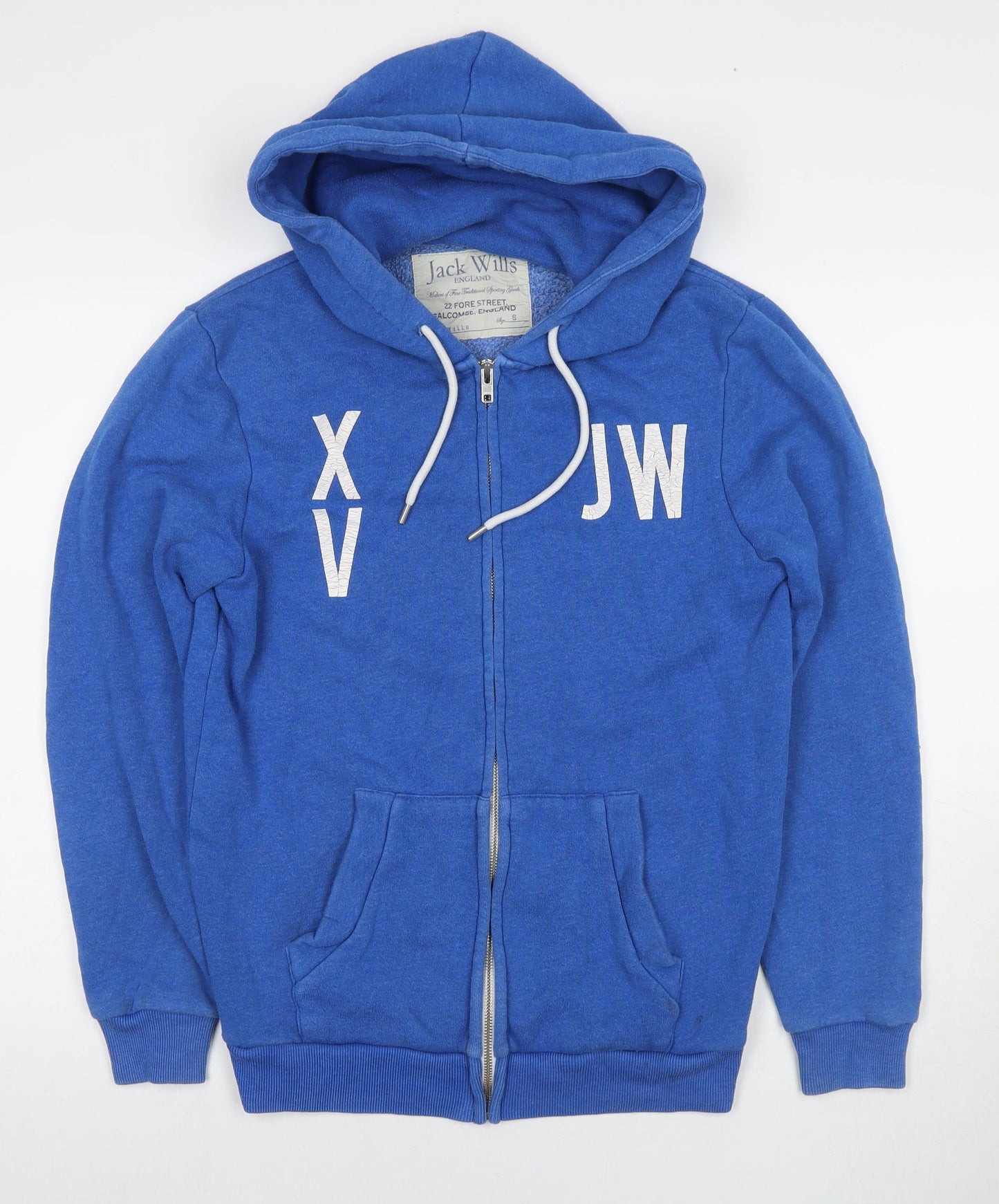 Mens UK Size S Jack Wills Blue Full Zip Hoodie